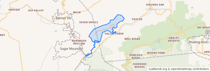 Mapa de ubicacion de Seven Devils.