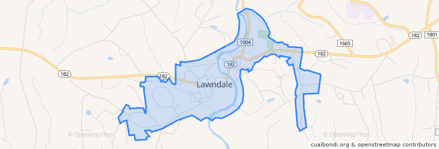 Mapa de ubicacion de Lawndale.