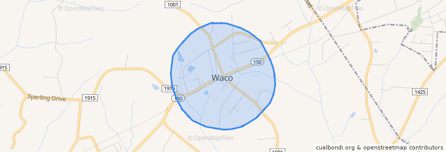 Mapa de ubicacion de Waco.