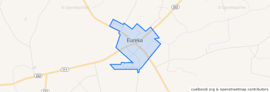Mapa de ubicacion de Eureka.