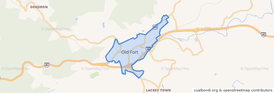 Mapa de ubicacion de Old Fort.