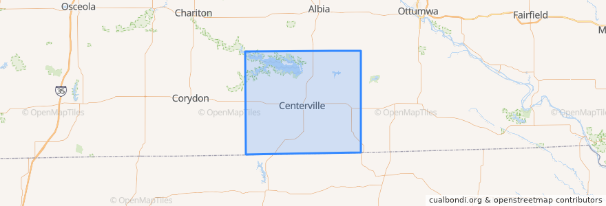 Mapa de ubicacion de Appanoose County.