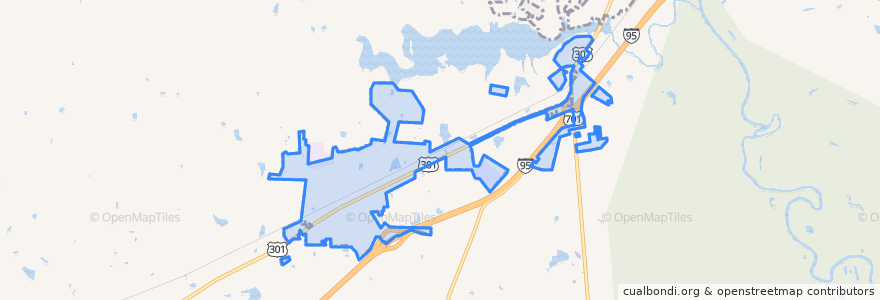 Mapa de ubicacion de Four Oaks.