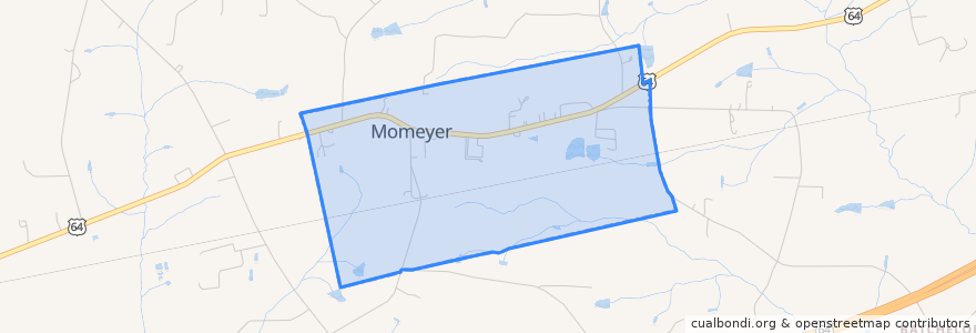 Mapa de ubicacion de Momeyer.