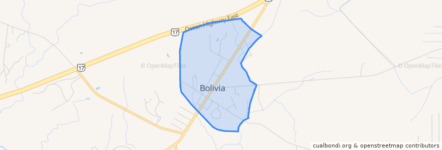 Mapa de ubicacion de Bolivia.