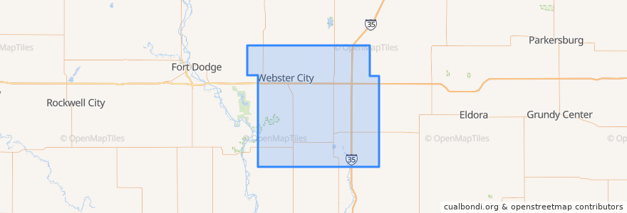 Mapa de ubicacion de Hamilton County.