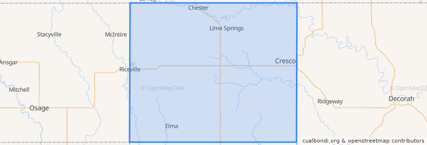 Mapa de ubicacion de Howard County.