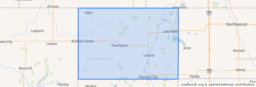 Mapa de ubicacion de Winnebago County.