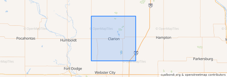 Mapa de ubicacion de Wright County.