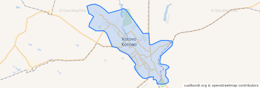 Mapa de ubicacion de городское поселение Котово.