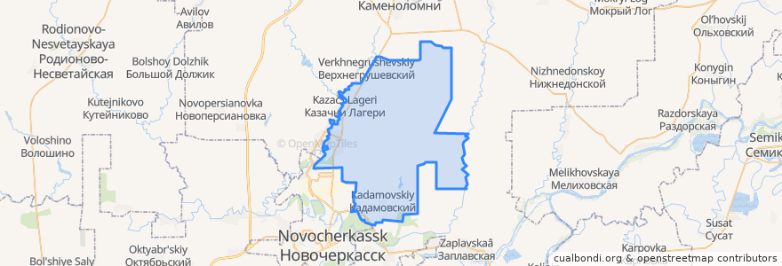 Mapa de ubicacion de Персиановское сельское поселение.