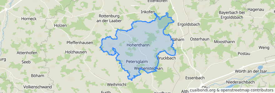 Mapa de ubicacion de Hohenthann.