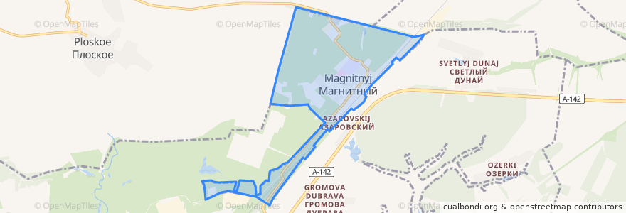 Mapa de ubicacion de городское поселение Магнитный.