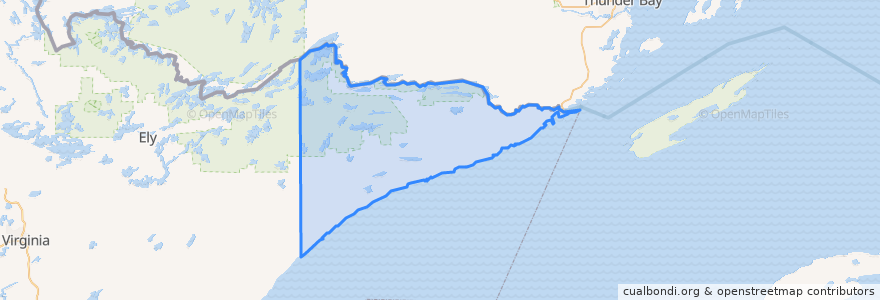 Mapa de ubicacion de Cook County.