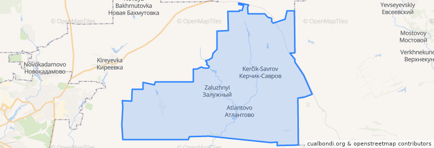 Mapa de ubicacion de Керчикское сельское поселение.