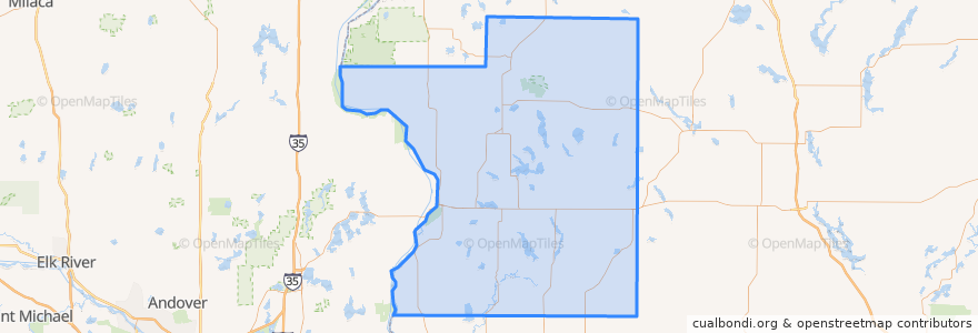 Mapa de ubicacion de Polk County.