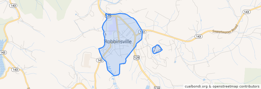 Mapa de ubicacion de Robbinsville.