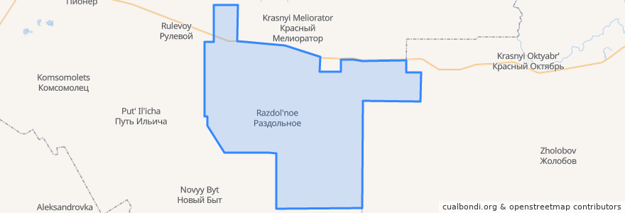 Mapa de ubicacion de Совхозское сельское поселение.