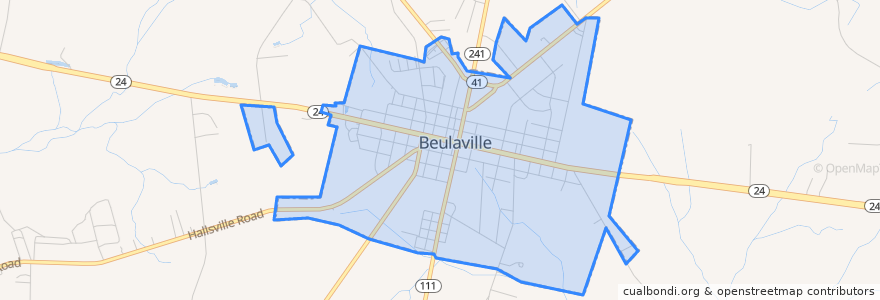 Mapa de ubicacion de Beulaville.