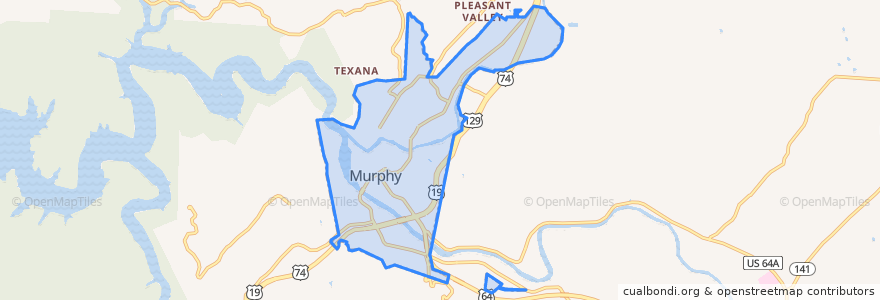 Mapa de ubicacion de Murphy.