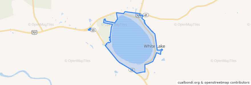 Mapa de ubicacion de White Lake.