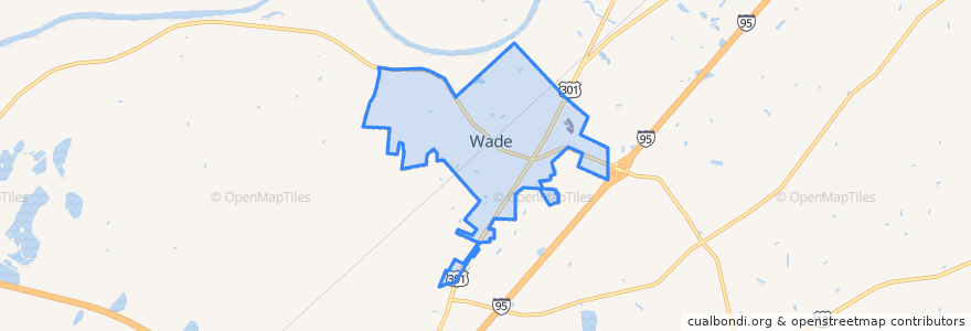 Mapa de ubicacion de Wade.