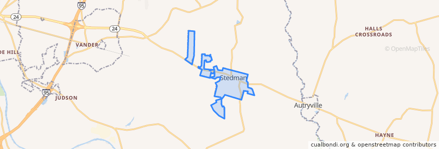 Mapa de ubicacion de Stedman.