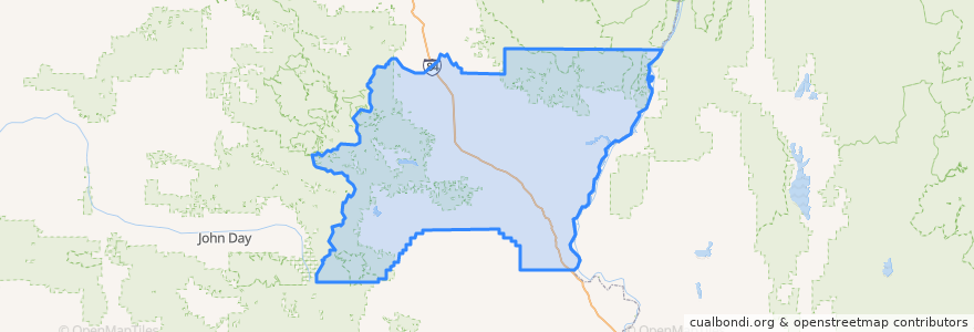 Mapa de ubicacion de Baker County.