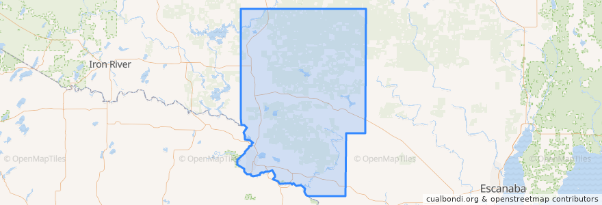 Mapa de ubicacion de Dickinson County.