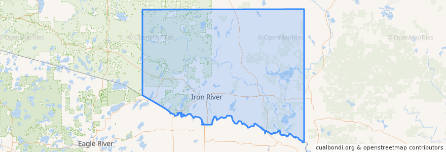 Mapa de ubicacion de Iron County.