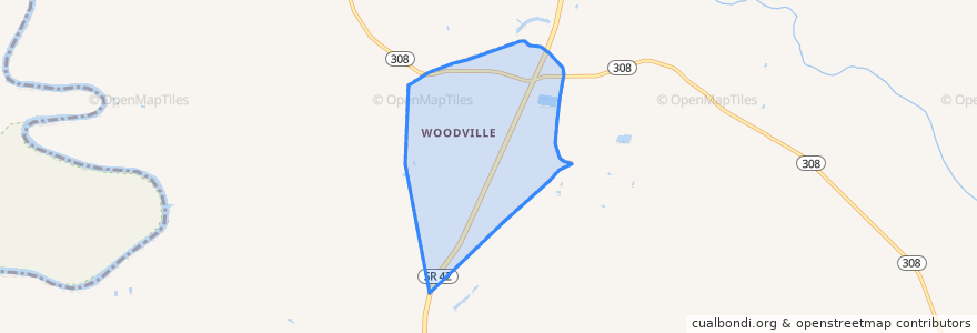 Mapa de ubicacion de Lewiston Woodville.