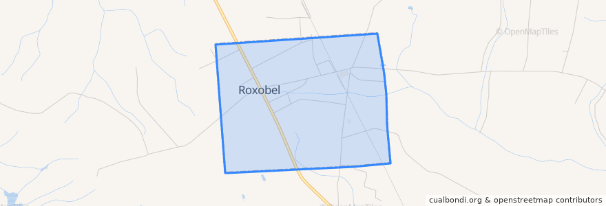 Mapa de ubicacion de Roxobel.