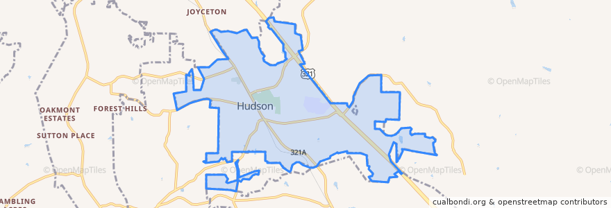 Mapa de ubicacion de Hudson.