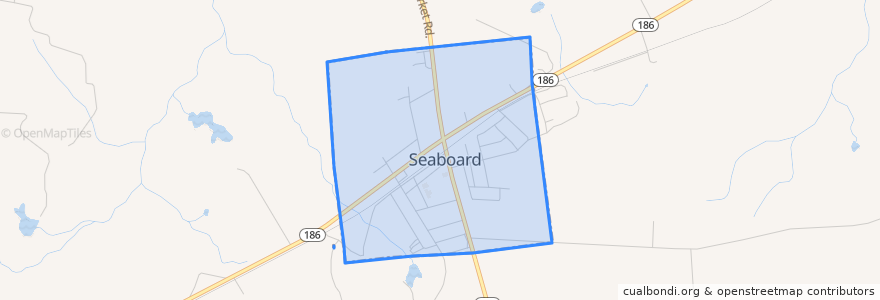 Mapa de ubicacion de Seaboard.