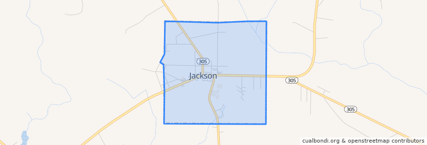 Mapa de ubicacion de Jackson.