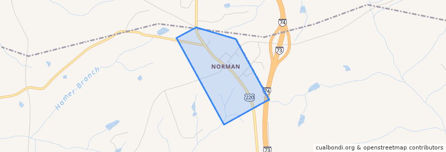 Mapa de ubicacion de Norman.