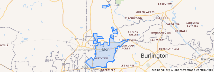 Mapa de ubicacion de Elon.