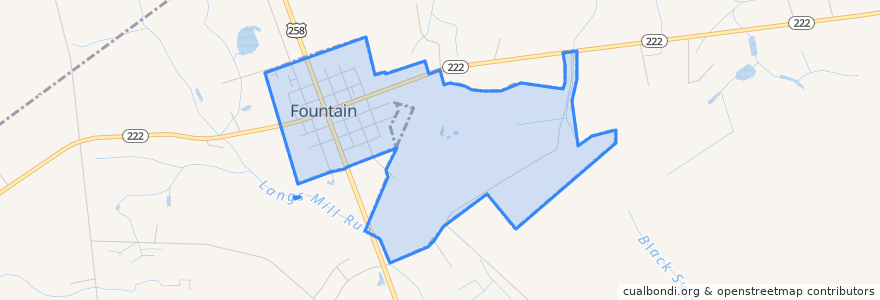 Mapa de ubicacion de Fountain.