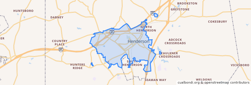 Mapa de ubicacion de Henderson.