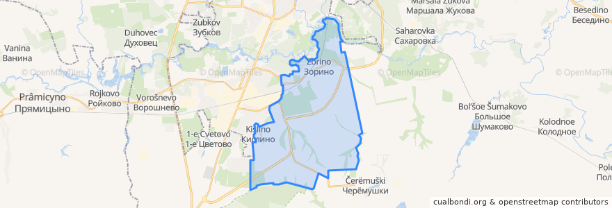 Mapa de ubicacion de Рышковский сельсовет.