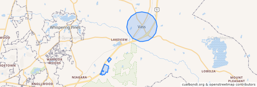 Mapa de ubicacion de Vass.