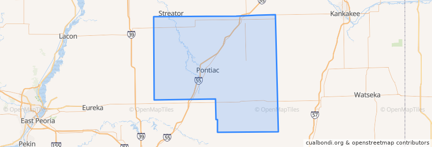 Mapa de ubicacion de Livingston County.