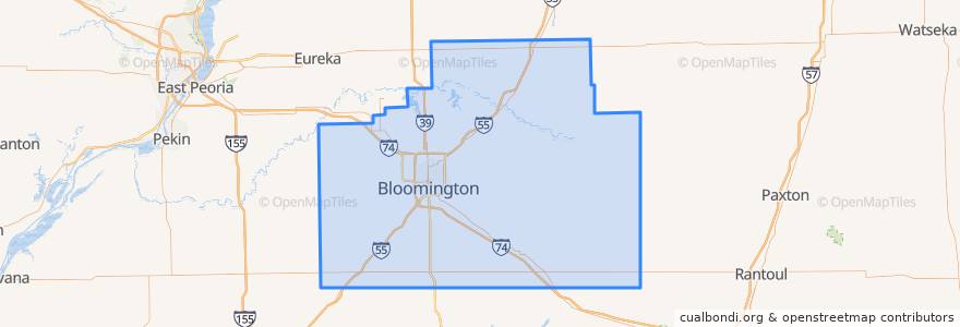 Mapa de ubicacion de McLean County.