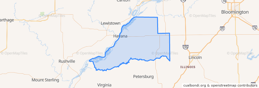 Mapa de ubicacion de Mason County.