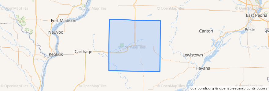 Mapa de ubicacion de McDonough County.