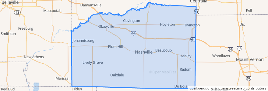 Mapa de ubicacion de Washington County.