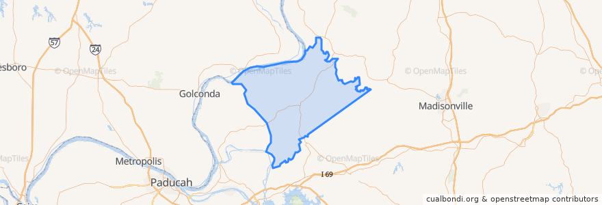 Mapa de ubicacion de Crittenden County.