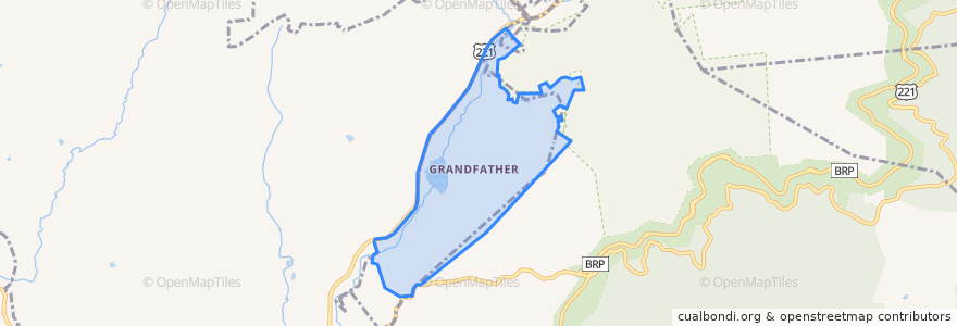Mapa de ubicacion de Grandfather.
