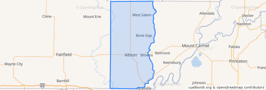 Mapa de ubicacion de Edwards County.