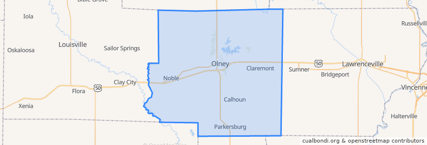 Mapa de ubicacion de Richland County.